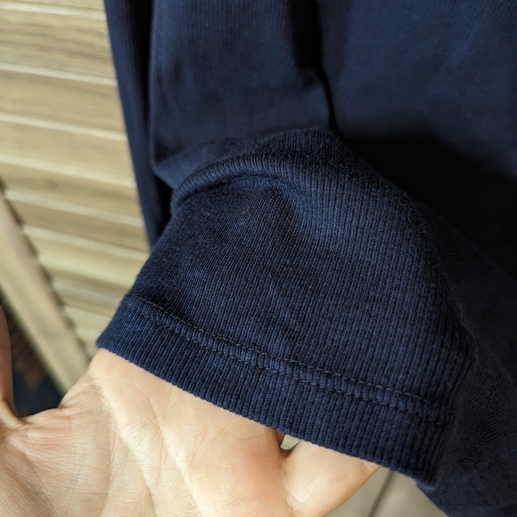 A New Day Navy blue crop top long sleeves NWT Size S - Picture 5 of 5